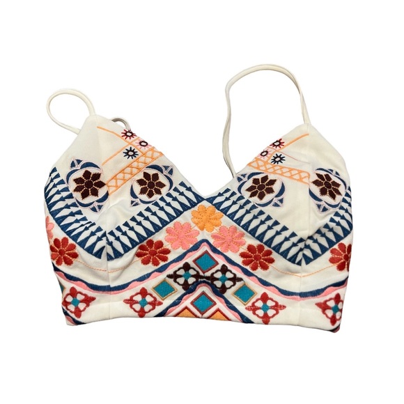 Lulus rhythm is going to get you embroidered shorts and tank in white - Picture 6 of 13